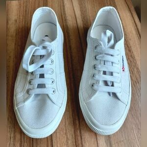 Classic Superga Cotu 2750 White Canvas Sneakers -Size 6